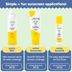 Tubby Todd Face and Body Mineral Sunscreen Kit for Baby, Toddler and Kids