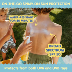 Tubby Todd Mineral Mist SPF 50 Sunscreen, Non-Aerosol Body Spray