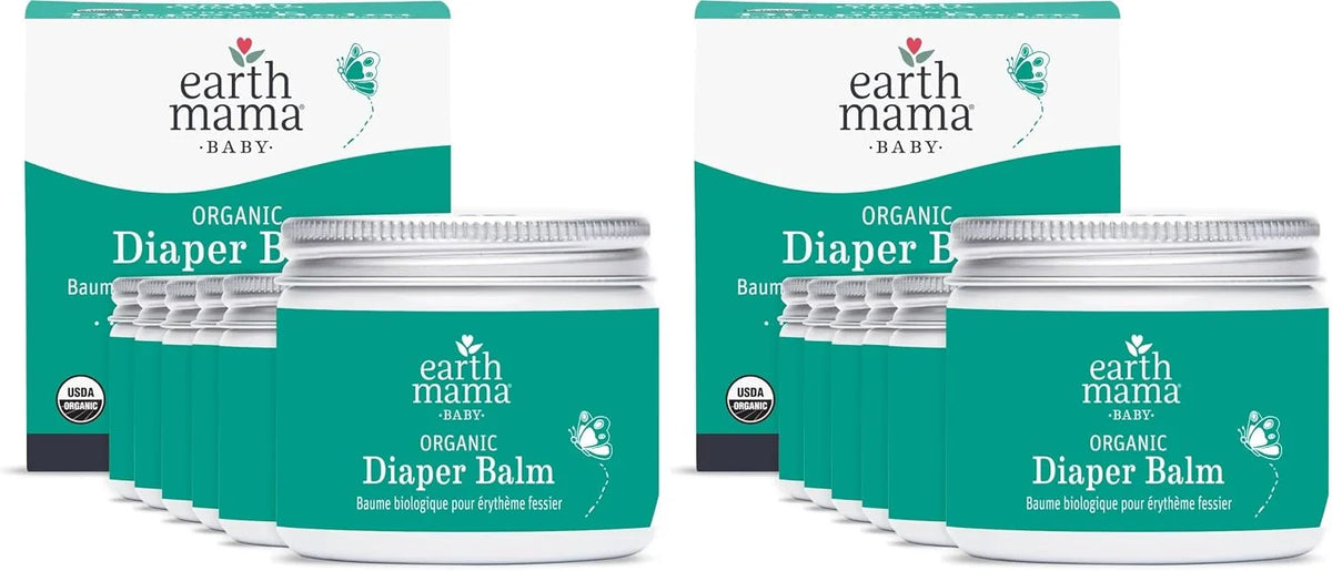 Earth Mama Organic Economy Size Diaper Balm | Diaper Cream for Baby | EWG Verified, Petroleum & Artificial Fragrance-Free with Calendula for Sensitive Skin, 4-Fluid Ounce (12-Pack)
