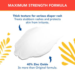 Triple Paste 3X Max Strength Diaper Rash Ointment, 40% Zinc Oxide, 12 oz