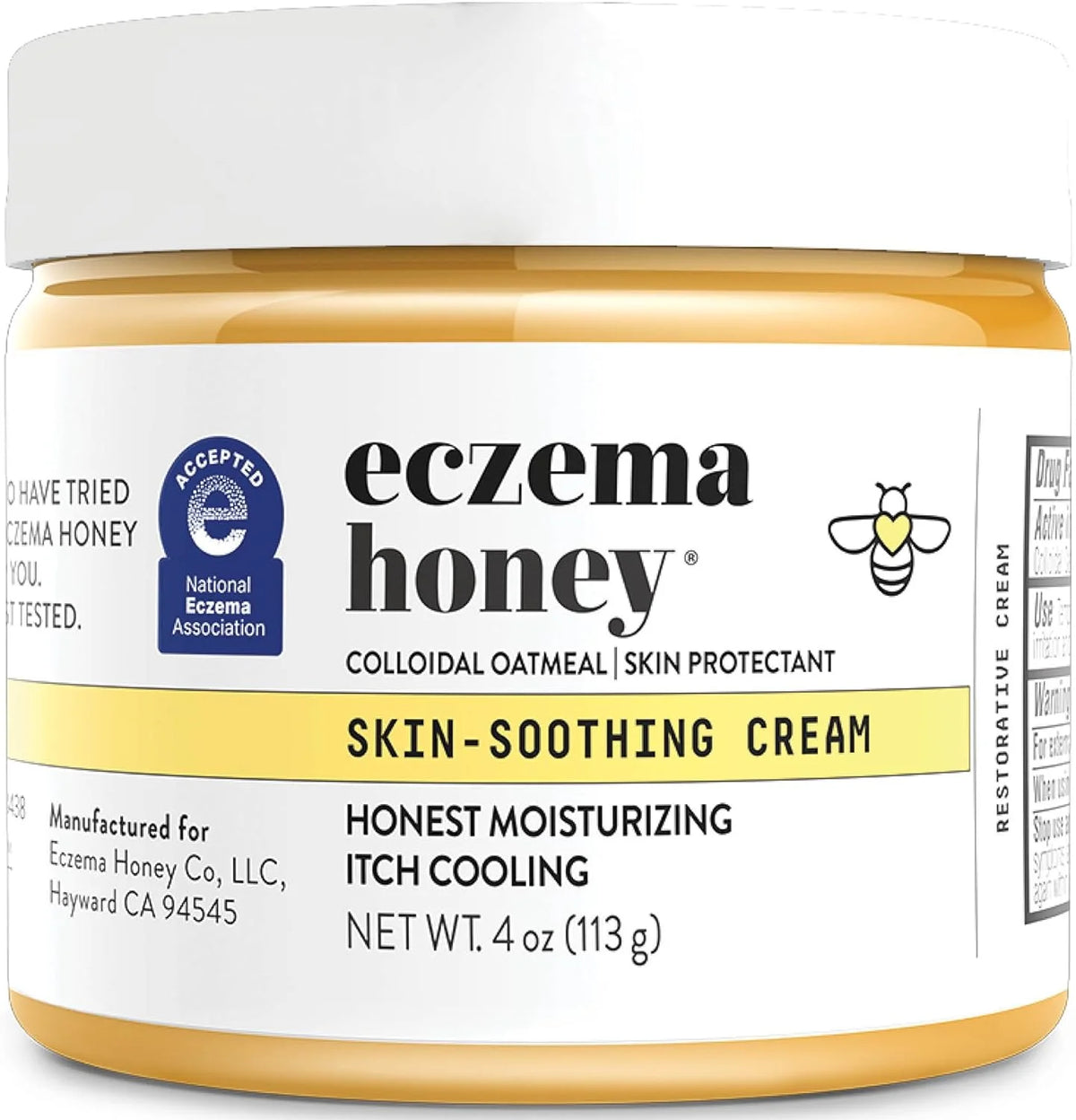 ECZEMA HONEY Original Skin-Soothing Cream for Dry Itchy Skin (4 Oz)