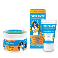 Triple Paste Diaper Rash Cream Bundle, 8 oz Tub & 3 oz Tube