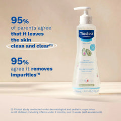 Mustela No-Rinse Micellar Cleansing Water for Babies - Made with Natural Avocado Perseose & Aloe Vera - Safely Cleans Baby's Face, Hands & Diaper Area - 1 or 2-Pack - Various Sizes
