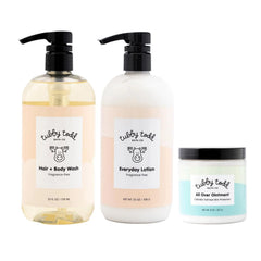 TUBBY TODD 3-Step Baby Bath and Skincare Routine, The Regulars Bundle