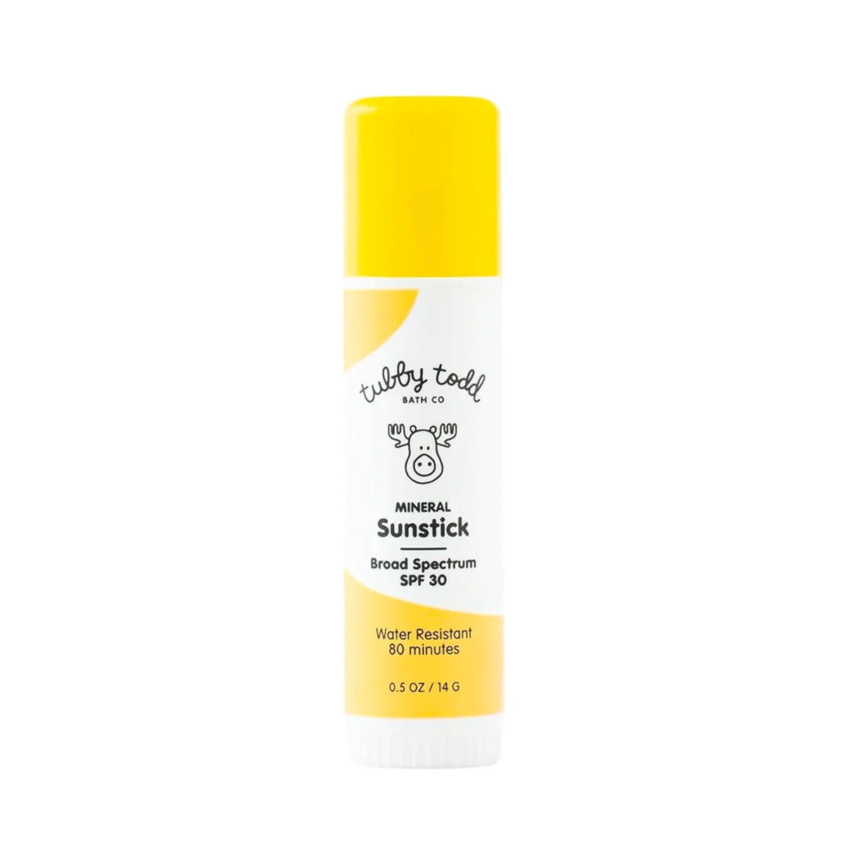 Tubby Todd Mineral Sunstick, Broad Spectrum SPF 30 Sunscreen for Kids