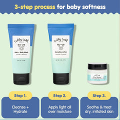 TUBBY TODD 3-Step Baby Bath and Skincare Routine, The Regulars Bundle